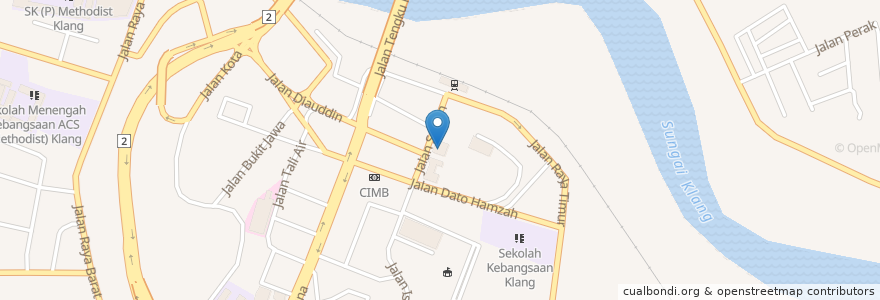 Mapa de ubicacion de Pos Laju en Malasia, Selangor, Majlis Perbandaran Klang.