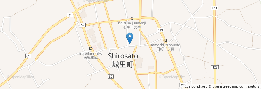 Mapa de ubicacion de 佐久山多聞院 en Japão, 茨城県, 東茨城郡, 城里町.