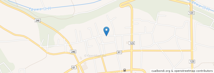 Mapa de ubicacion de 稲荷神社 en Japão, 茨城県, 東茨城郡, 城里町.