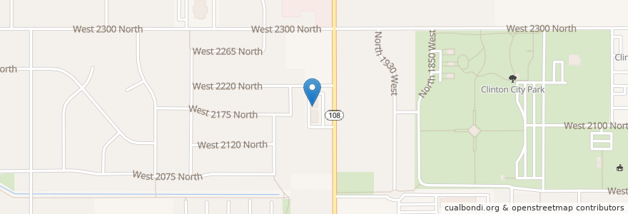 Mapa de ubicacion de Pizza Hut en Estados Unidos Da América, Utah, Davis County, Clinton.
