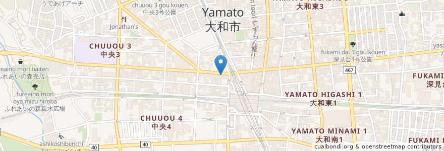 Mapa de ubicacion de 松壱家 en ژاپن, 神奈川県, 大和市.