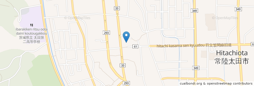 Mapa de ubicacion de 板谷稲荷神社 en Япония, Ибараки, 常陸太田市.
