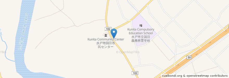 Mapa de ubicacion de 春日神社 en 日本, 茨城県, 水戸市.