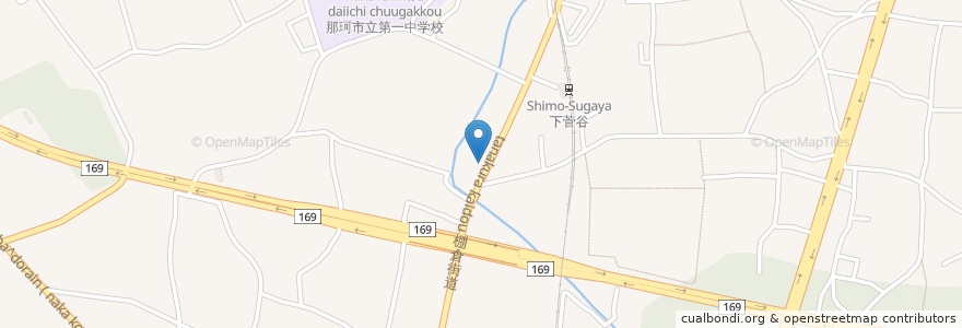Mapa de ubicacion de 小原神社 en ژاپن, 茨城県, 那珂市.