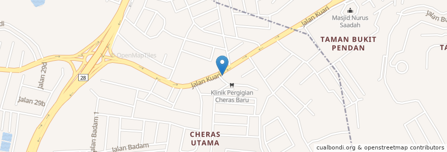 Mapa de ubicacion de Madrasul Amaliah en Malaysia, Selangor, Kuala Lumpur, Cheras.