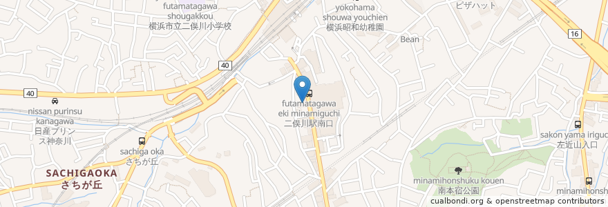 Mapa de ubicacion de たらお内科・消化器科 en Japón, Prefectura De Kanagawa, Yokohama, 旭区.