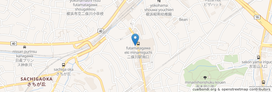 Mapa de ubicacion de あおばクリニック en Jepun, 神奈川県, 横浜市, 旭区.
