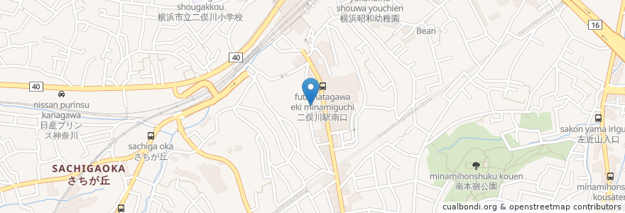 Mapa de ubicacion de 横濱あんじゅ保育園 en اليابان, كاناغاوا, 横浜市, 旭区.