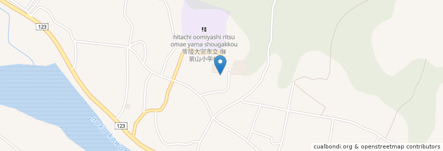 Mapa de ubicacion de 山倉神社 en Japonya, 茨城県, 常陸大宮市.