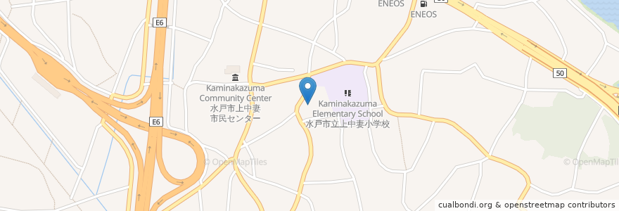 Mapa de ubicacion de 鹿島神社 en 日本, 茨城県, 水戸市.