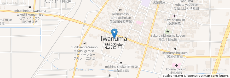 Mapa de ubicacion de ふるはうす en 日本, 宮城県, 岩沼市.