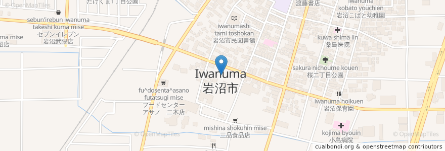 Mapa de ubicacion de スナック 涼華 en Jepun, 宮城県, 岩沼市.
