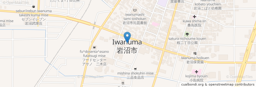 Mapa de ubicacion de スナック Eru en Japon, Préfecture De Miyagi, 岩沼市.