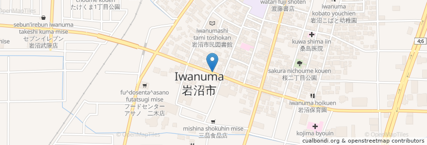 Mapa de ubicacion de 韓国スナック Asian en Japan, 宮城県, 岩沼市.