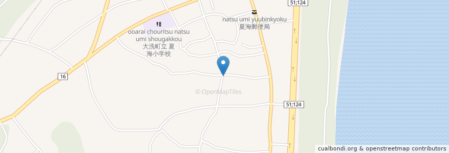 Mapa de ubicacion de 正一位稲荷大明神 en Япония, Ибараки, 東茨城郡, 大洗町.