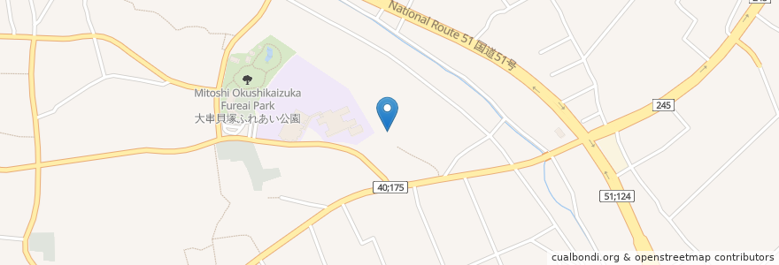 Mapa de ubicacion de 折居神社 en 日本, 茨城県, 水戸市.