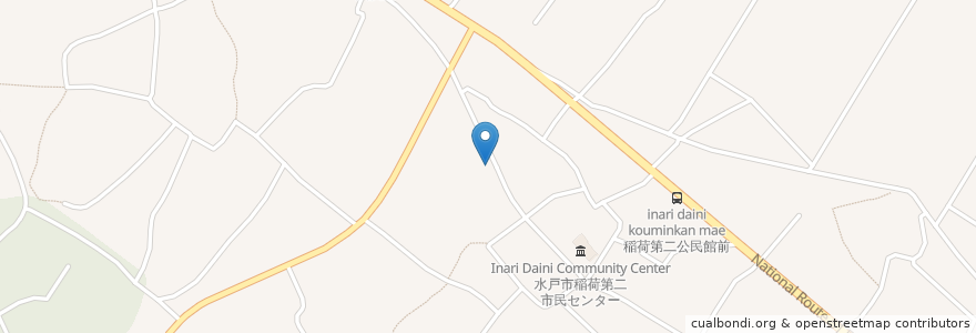 Mapa de ubicacion de 香取神社 en 日本, 茨城県, 水戸市.