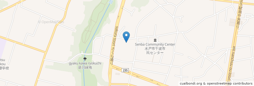 Mapa de ubicacion de 素鵞神社・天満宮 en Japão, 茨城県, 水戸市.