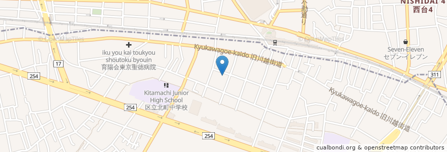 Mapa de ubicacion de 北町浴場 en 일본, 도쿄도, 練馬区.