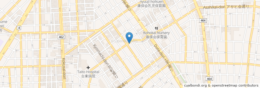Mapa de ubicacion de イーグル en Jepun, 東京都, 台東区.