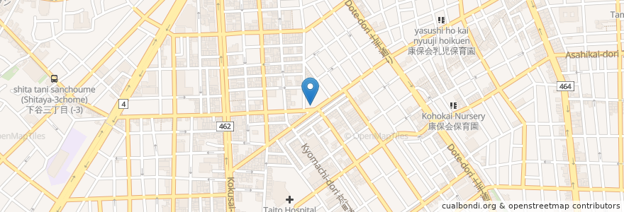 Mapa de ubicacion de あらき薬局 en Giappone, Tokyo, 台東区.