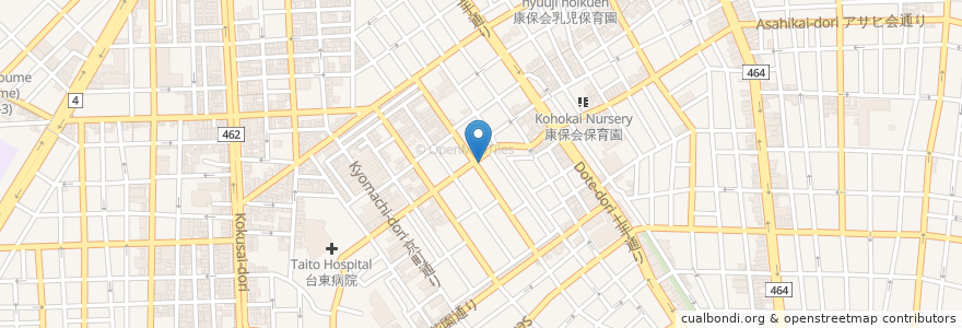 Mapa de ubicacion de エイト en Japan, Tokio, 台東区.