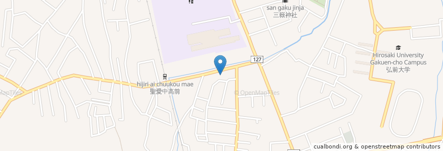 Mapa de ubicacion de かなもり歯科 en اليابان, محافظة آوموري, 弘前市.