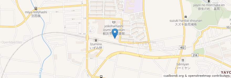 Mapa de ubicacion de 十番館薬局 en Japon, Préfecture De Kanagawa, 横浜市, 泉区.