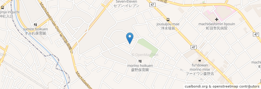 Mapa de ubicacion de 優っくり村 町田森野 en Япония, Токио, Матида.