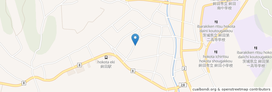 Mapa de ubicacion de 仲須稲荷神社 en Japan, 茨城県, 鉾田市.