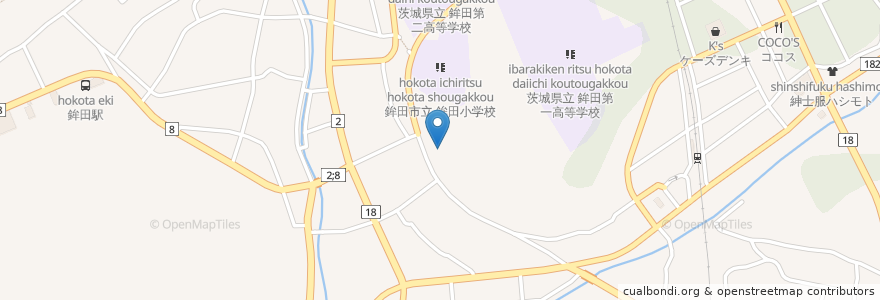 Mapa de ubicacion de 金刀比羅神社 en Japão, 茨城県, 鉾田市.