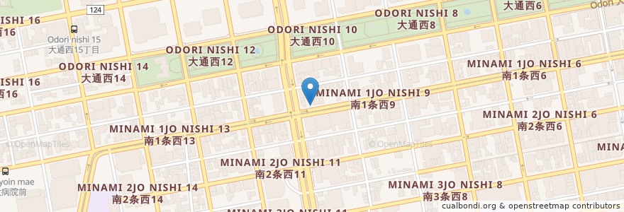 Mapa de ubicacion de コカ・コーラ en 日本, 北海道, 石狩振興局, 札幌市, 中央区.