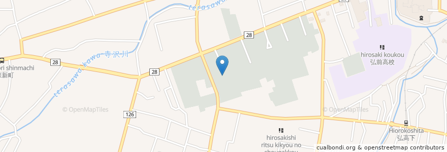 Mapa de ubicacion de 真教寺 en 日本, 青森県, 弘前市.