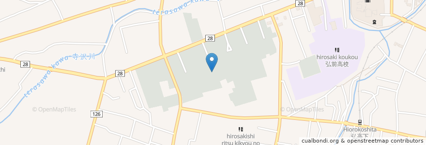 Mapa de ubicacion de 貞昌寺 en Japón, Prefectura De Aomori, 弘前市.