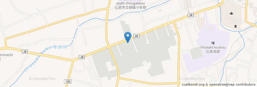 Mapa de ubicacion de 天徳寺 en Japan, Präfektur Aomori, 弘前市.