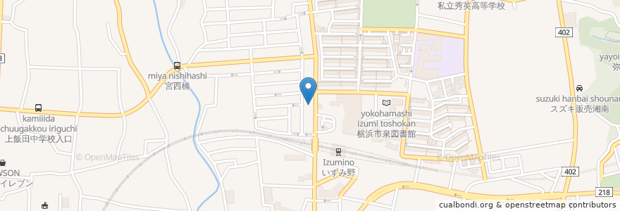 Mapa de ubicacion de アフラテッロ en 日本, 神奈川県, 横浜市, 泉区.