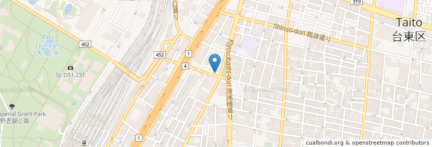 Mapa de ubicacion de スナック琴音 en Japon, Tokyo, 台東区.