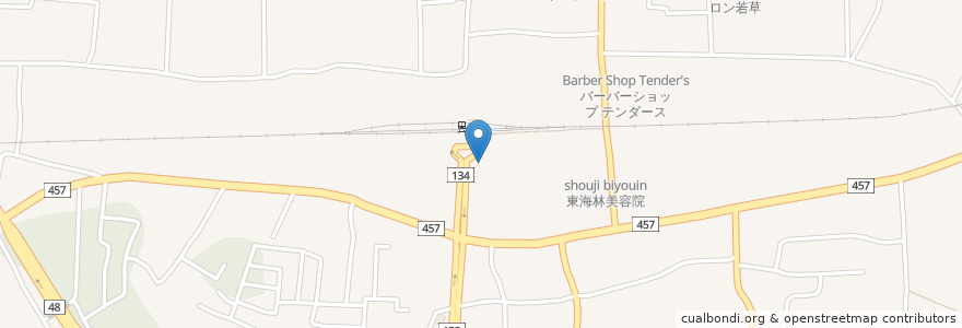 Mapa de ubicacion de 川井亭 愛子駅前店 en Giappone, 宮城県, 仙台市, 青葉区.