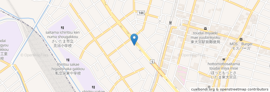 Mapa de ubicacion de さくら薬局東大宮店 en اليابان, 埼玉県, さいたま市, 見沼区.