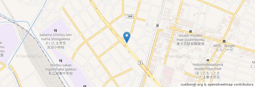 Mapa de ubicacion de 長嶋動物病院 en ژاپن, 埼玉県, さいたま市, 見沼区.