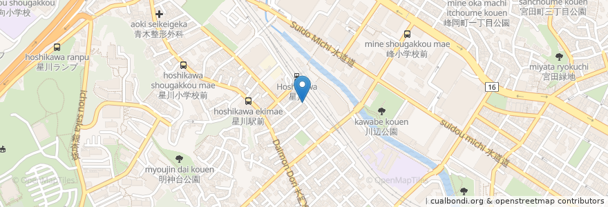 Mapa de ubicacion de すぱいす工房 Sido en Япония, Канагава, Йокогама, Ходогая.