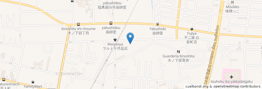 Mapa de ubicacion de 料理教室ぐるりん en Japan, Präfektur Miyagi, 仙台市, 若林区.