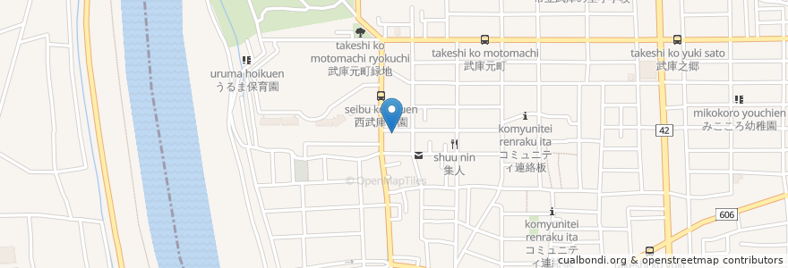 Mapa de ubicacion de 四季イルカ en اليابان, 兵庫県, 尼崎市.