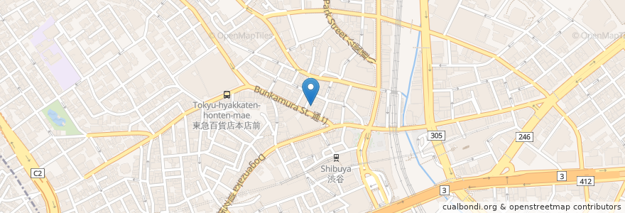 Mapa de ubicacion de Espresso D works en Japão, Tóquio, 渋谷区.