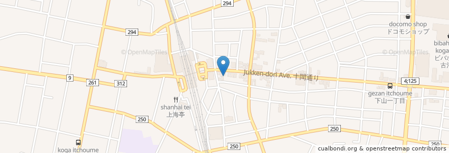Mapa de ubicacion de ステーキ食堂 富士 en Japón, Prefectura De Ibaraki, 古河市.