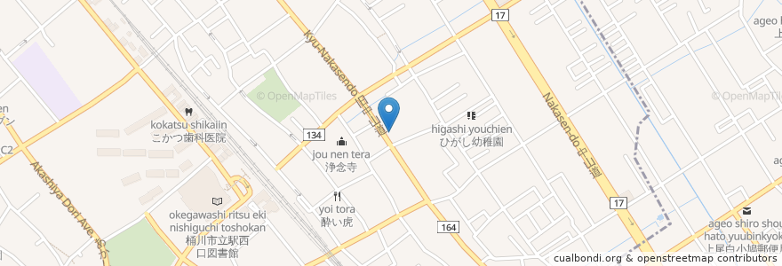 Mapa de ubicacion de ガネーシャ en اليابان, 埼玉県, 桶川市.