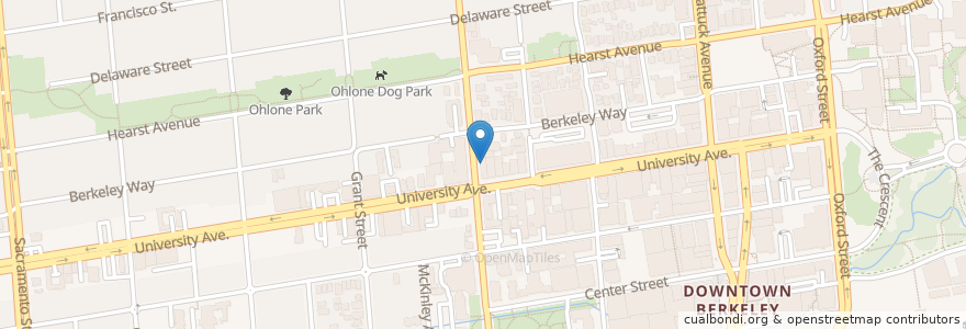 Mapa de ubicacion de Gold Leaf Cafe en United States, California, Alameda County, Berkeley.