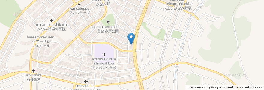 Mapa de ubicacion de テルミニ en Japan, Tokio, 八王子市.