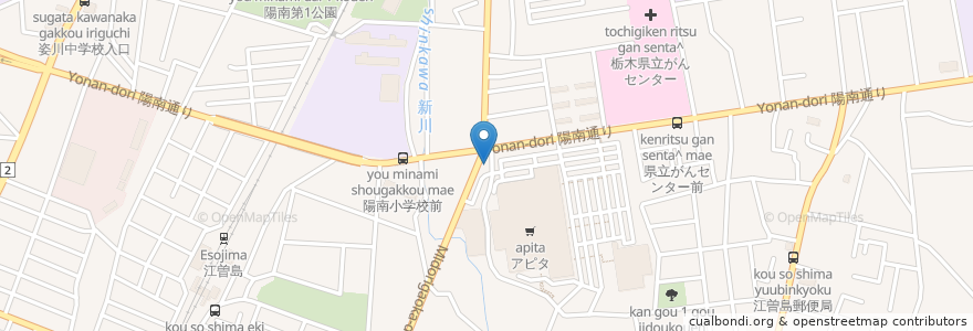 Mapa de ubicacion de 宇都宮みんみん en Japan, 栃木県, 宇都宮市.