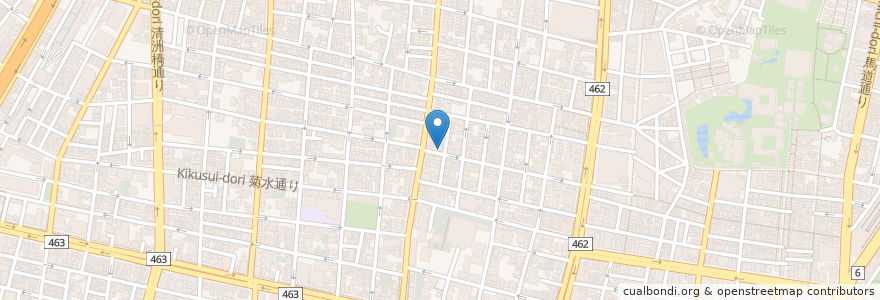 Mapa de ubicacion de 渡辺医院 en Japonya, 東京都, 台東区.